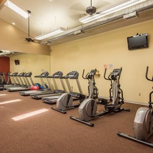 Fitness center featuring modern exercise machines