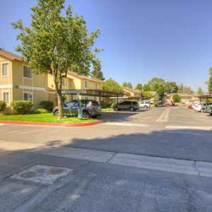 Parking and apartment buildings