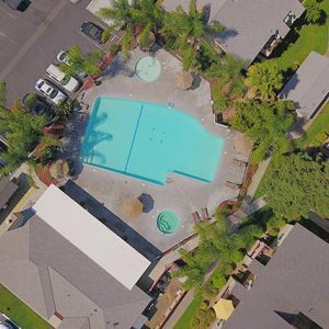 Aerial view of community pool