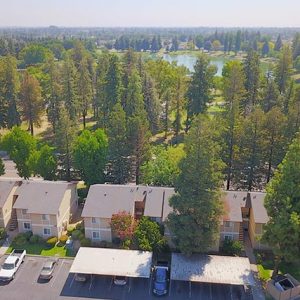 Aerial view of community