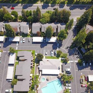 Aerial view of community