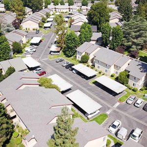 Aerial view of community