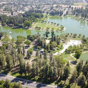 Aerial view of community