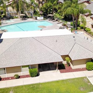 Community clubhouse and pool