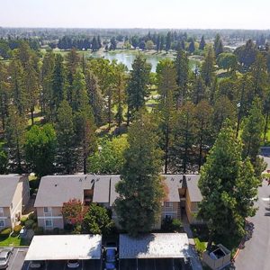 Aerial view of community